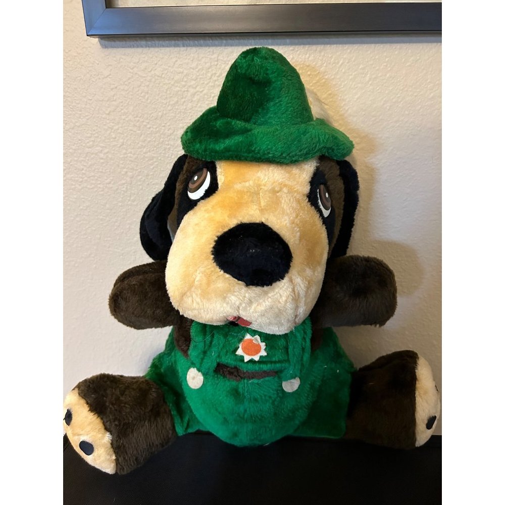 Vintage Allentown Toy Co. Oktoberfest 15" Stuffed Dog wearing Lederhosen Plush T